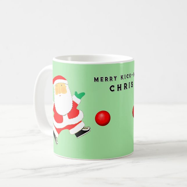 Kickball-jultomte Kaffemugg (Framsida vänster)