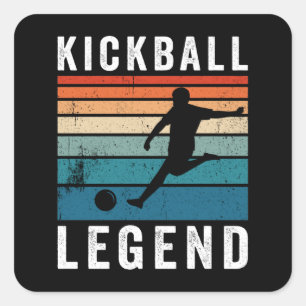 Kickball Legend Fyrkantigt Klistermärke