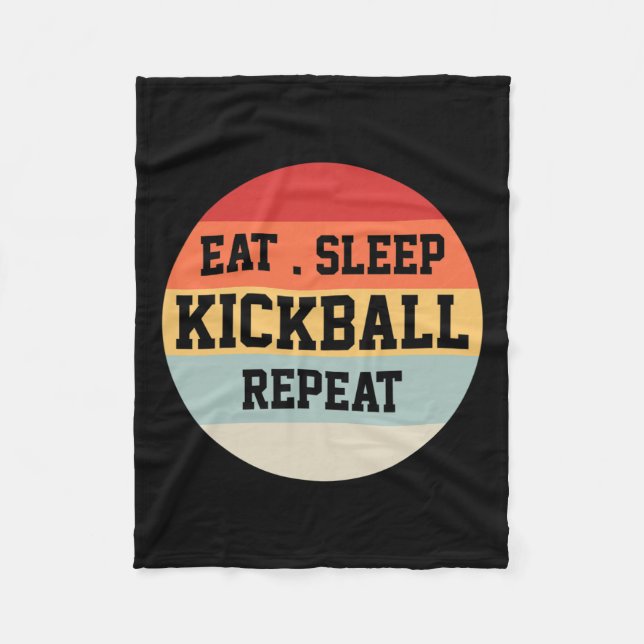Kickball Player Retro Funny Gift Fleecefilt (Framsidan)