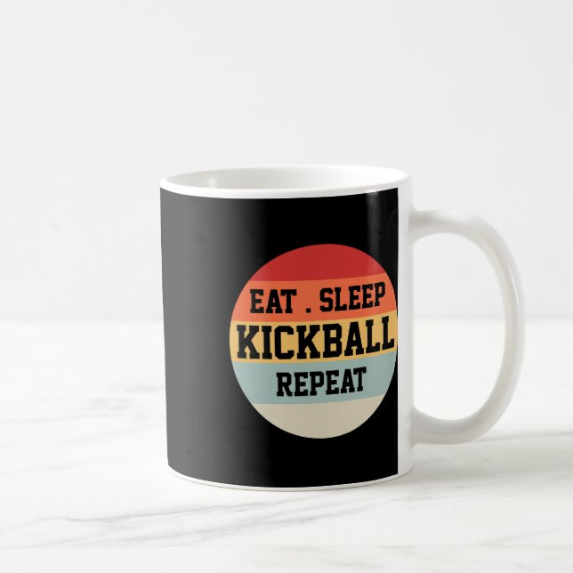 Kickball Player Retro Funny Gift Kaffemugg (Höger)