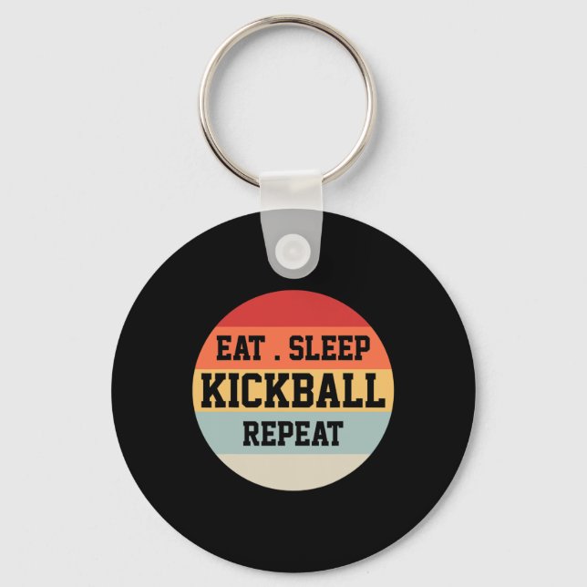 Kickball Player Retro Funny Gift Nyckelring (Framsida)