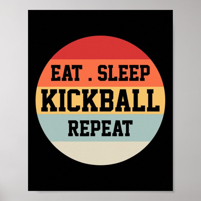 Kickball Player Retro Funny Gift Poster (Framsidan)