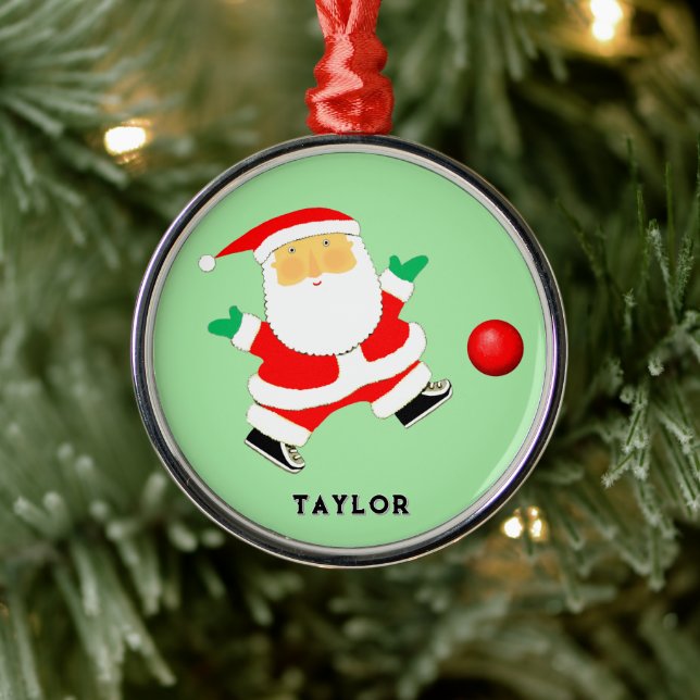 Kickball Sports Helgdag Gift Julgransprydnad Metall (Träd)