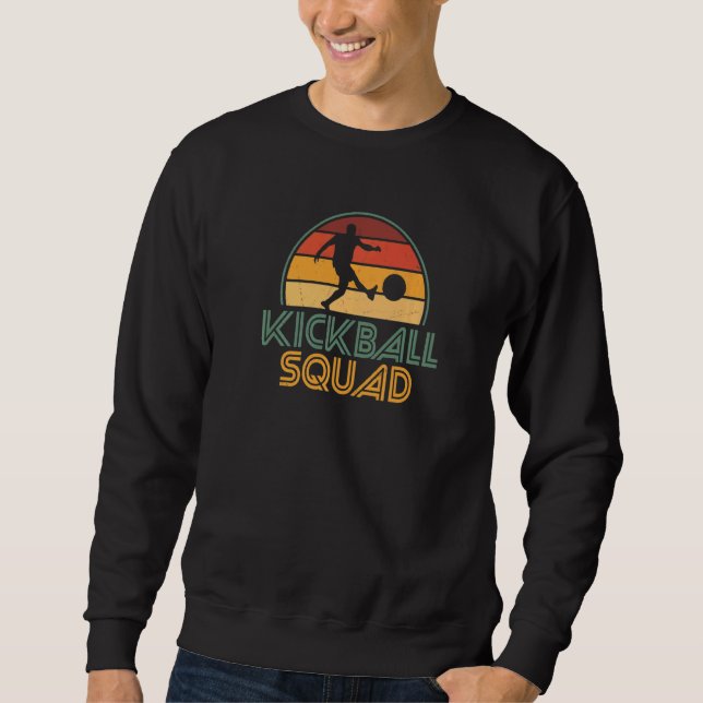Kickball Squad Sstickad Boll Sports Lång Ärmad Tröja (Framsida)