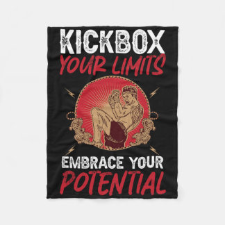 Kickbox Your Limits Embrace Your Potential Kickbox Fleecefilt