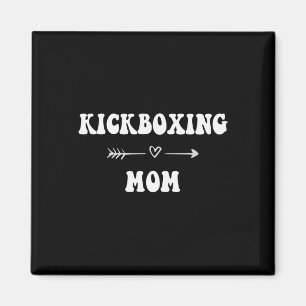 Kickboxande mamma kampsport Stilig sportmamma spel Magnet