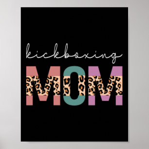 Kickboxande Mamma Roligt Boxning Kickboxare Mamma Poster