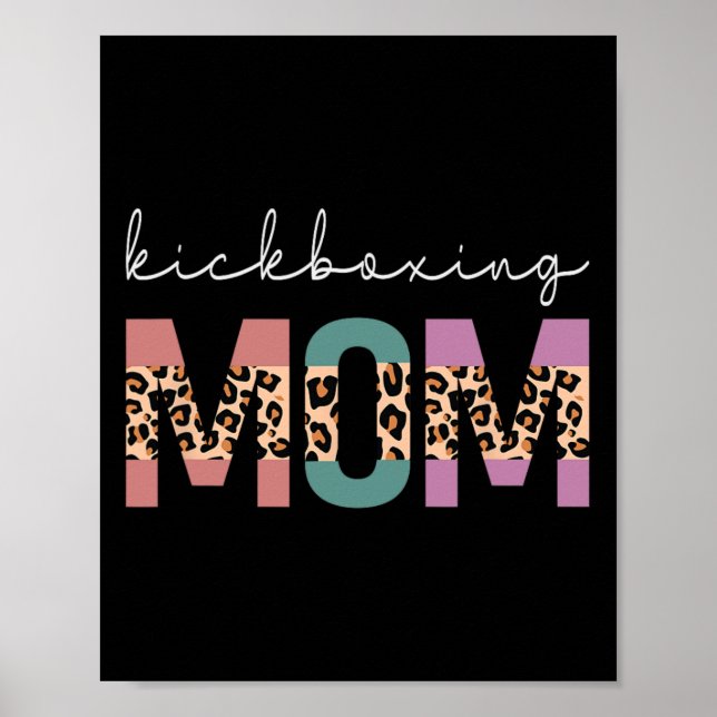Kickboxande Mamma Roligt Boxning Kickboxare Mamma  Poster (Framsidan)