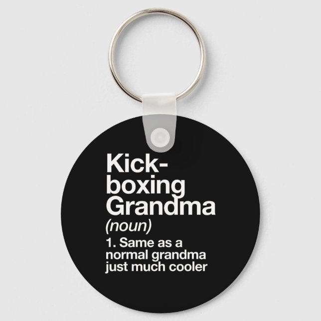 Kickboxande mormor definition rolig sport  nyckelring (Framsida)