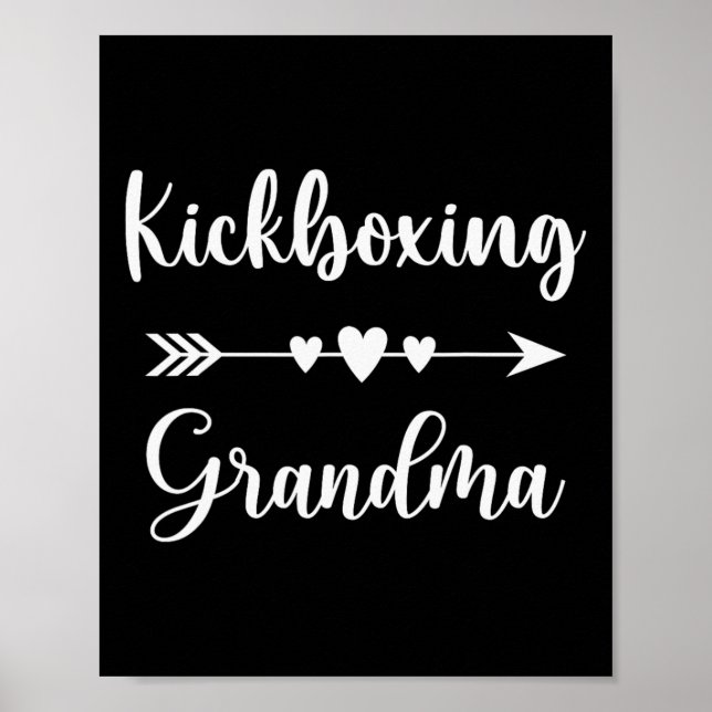 Kickboxande Mormor Kickboxande Fans Kickboxande Mo Poster (Framsidan)