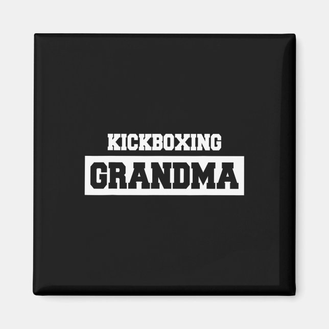Kickboxande mormor - Kickboxare  Magnet (Framsidan)