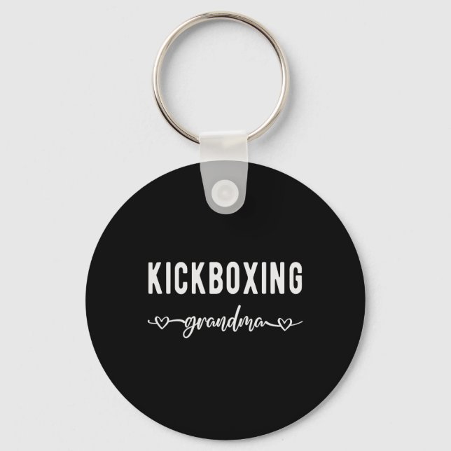 Kickboxande mormor stolt kickboxande mormor  nyckelring (Framsida)