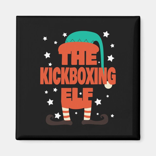 Kickboxande Tomte Jul Pyjamas - Kickboxande C Magnet (Framsidan)