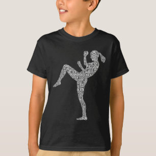 Kickboxar-typografi - Kickboxning Mixed Martial Ar T Shirt