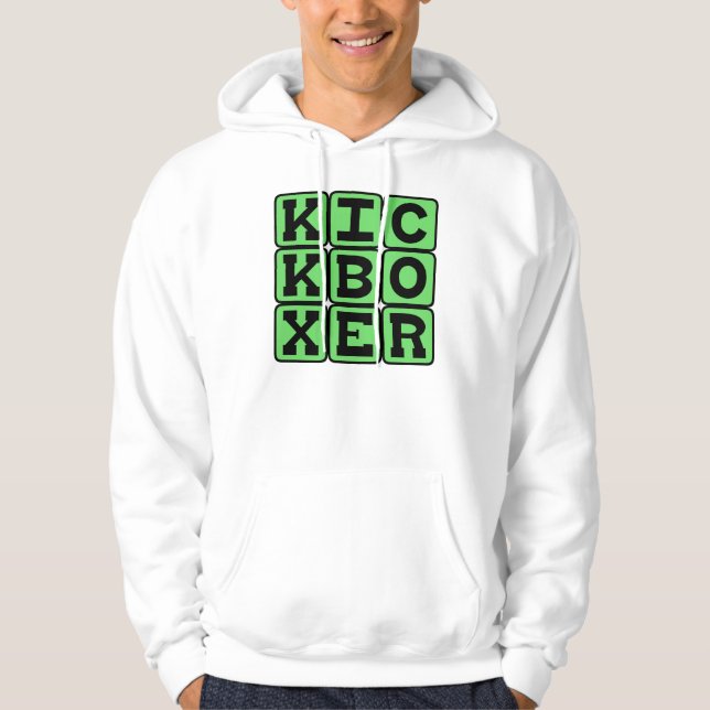 Kickboxare, kampsportutövare sweatshirt med luva (Framsida)