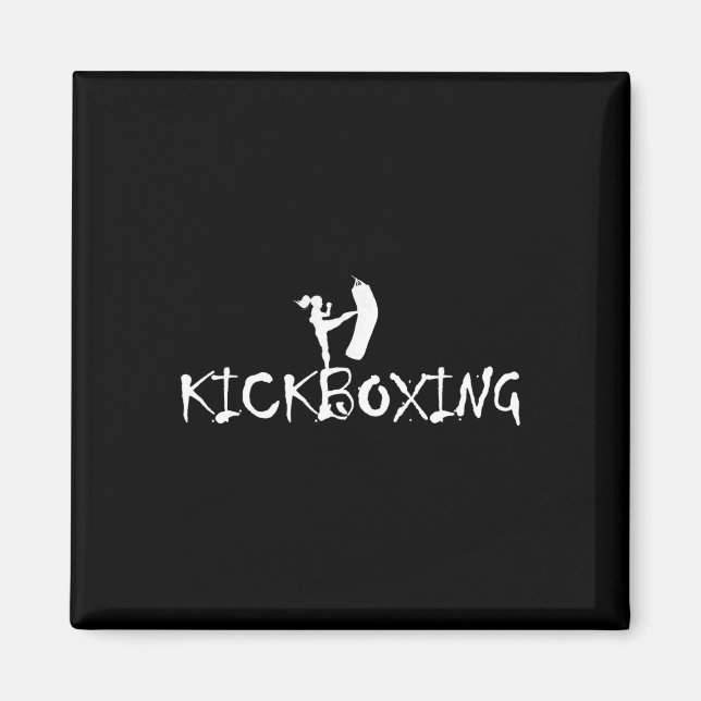 Kickboxare Kickboxning Kampsport Boxning Mma Sparr Magnet (Framsidan)