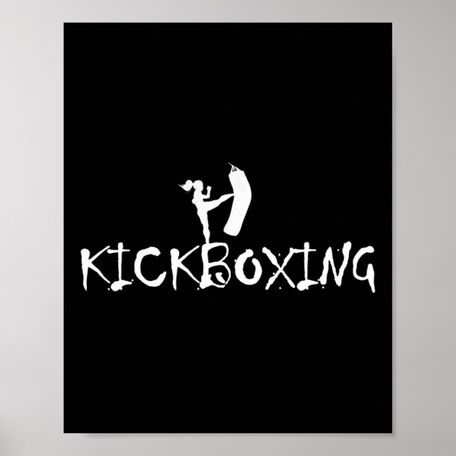 Kickboxare Kickboxning Kampsport Boxning Mma Sparr Poster (Framsidan)