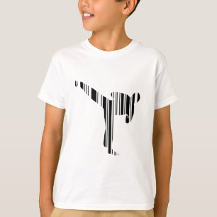 KICKBOXARE STreckKod Kickboxning Streckkodsmönster Tee Shirt