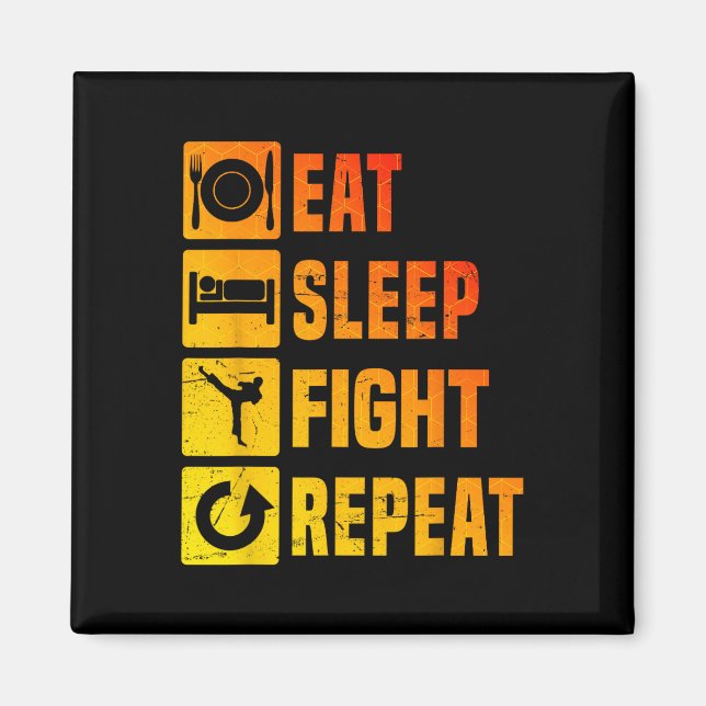 Kickboxer Herr Kickbox Kickboxning Boxning  Magnet (Framsidan)
