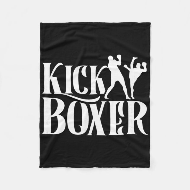 Kickboxer Kickbox Kick Boxning Kickboxing Kampkons Fleecefilt (Framsidan)