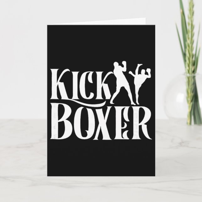 Kickboxer Kickbox Kick Boxning Kickboxing Kampkons Kort (Framsida)