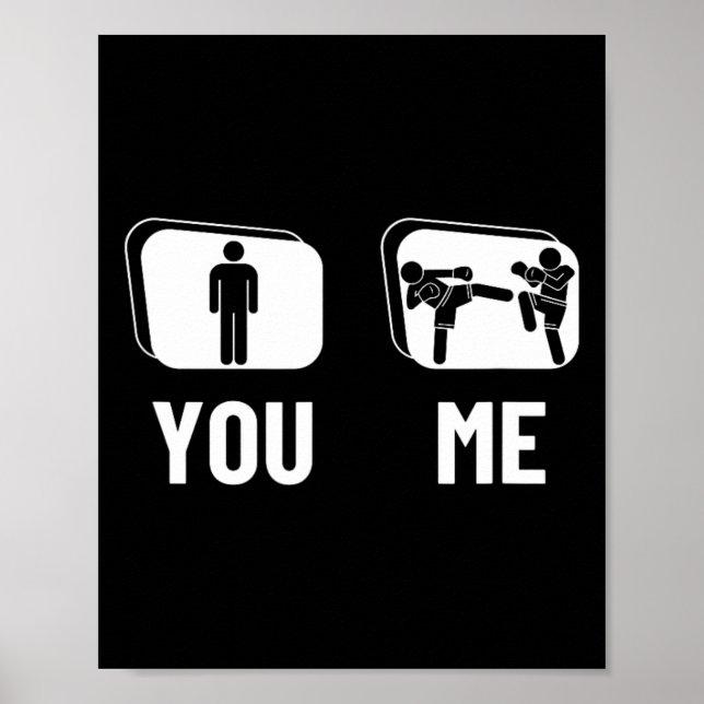 Kickboxer Proud Funny Men Kickboxing  Poster (Framsidan)