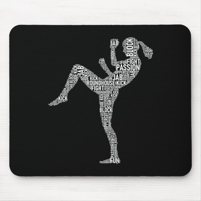 Kickboxertypografi - Kickboxing Blandad martial Ar Musmatta (Framsidan)