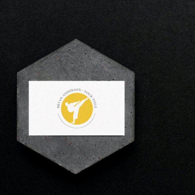 Kickboxing - Affärskortet Martialkonst, Logotyp Visitkort (Skapare uppladdad)
