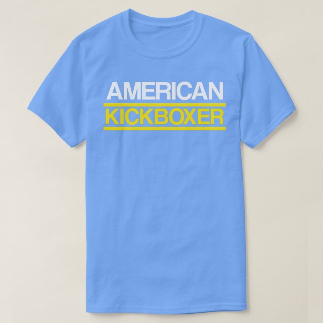 Kickboxing American Kick Boxing Workout T Shirt (Design framsida)