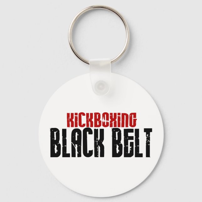 Kickboxing Black Bälte Karate Nyckelring (Framsida)