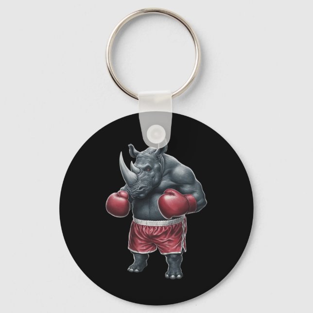 Kickboxing Boxing Boxer Rhino Workout Muay Thai Rh Nyckelring (Framsida)