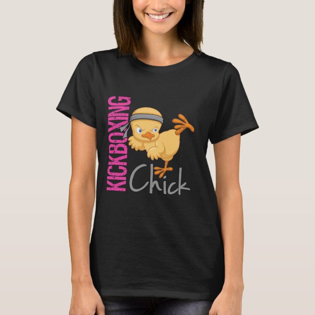 Kickboxing-Chick Tee Shirt (Framsida)