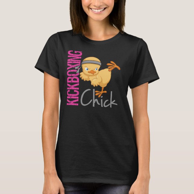 Kickboxing chick tee shirt (Framsida)