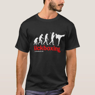 Kickboxing design på svart tee shirt