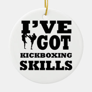 Kickboxing designer julgransprydnad keramik