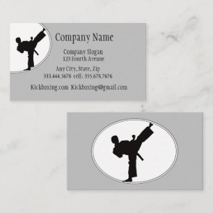 Kickboxing eller Martial Art Sport Visitkort