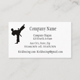 Kickboxing eller Martial Art Sport Visitkort