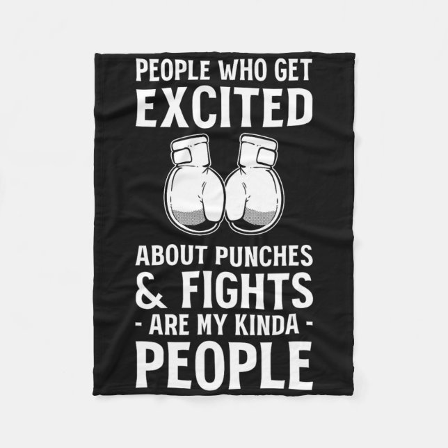 Kickboxing Fights Kickboxing Fan Professional Kick Fleecefilt (Framsidan)