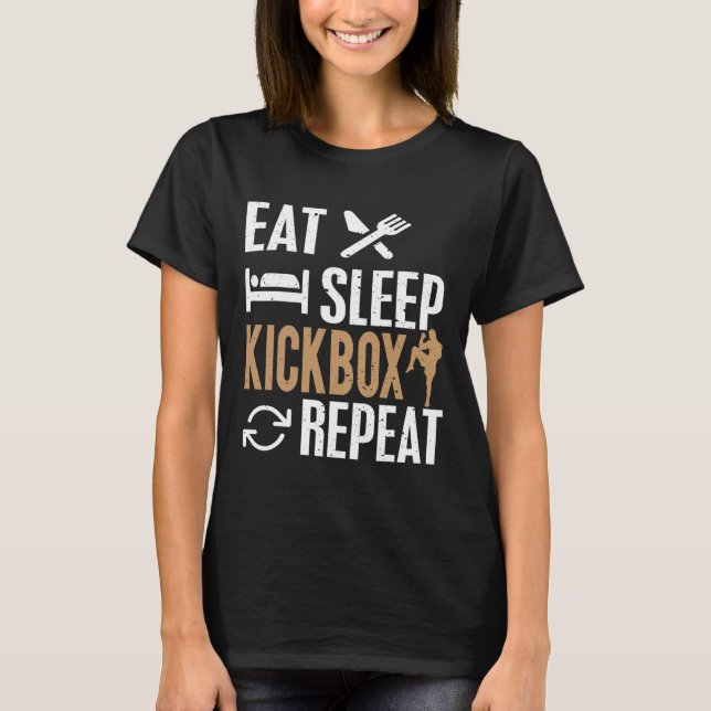 Kickboxing For Kickboxer  T Shirt (Framsida)