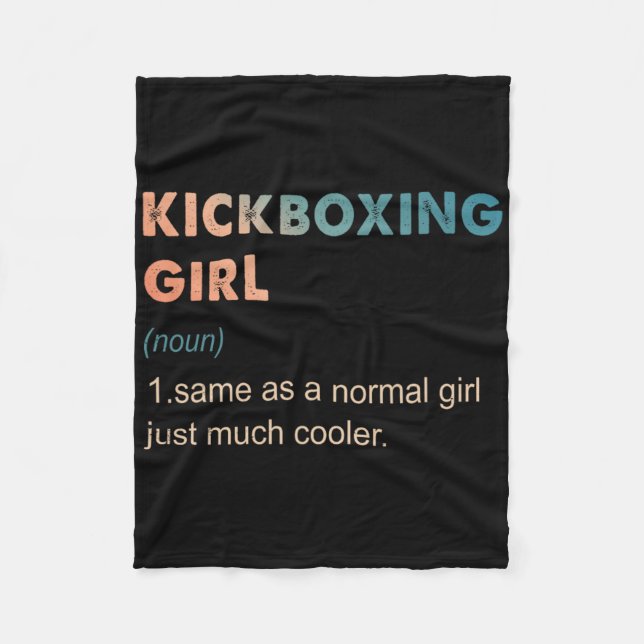 Kickboxing Girl Definition Funny Kickboxing Lover  Fleecefilt (Framsidan)