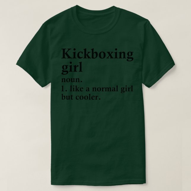 Kickboxing Girl Funny Martial Arts Definition T Shirt (Design framsida)