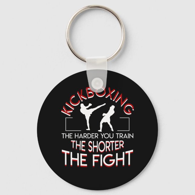 Kickboxing Harder You Tåg Shortare Fight Nyckelring (Framsida)
