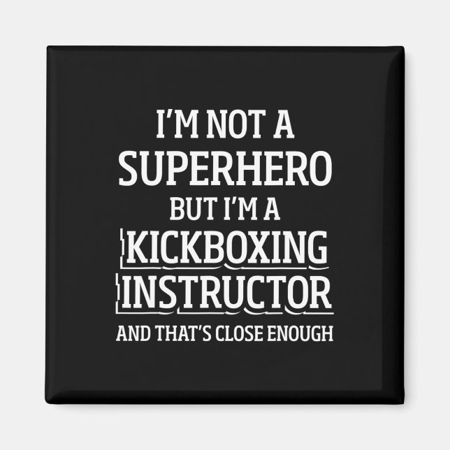 Kickboxing Instructor Kick Boxing Workout _5  Magnet (Framsidan)