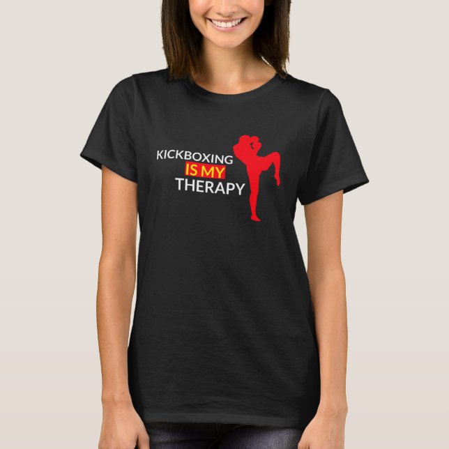 Kickboxing Is My Therapy One Coolest  Kickboxing M T Shirt (Framsida)