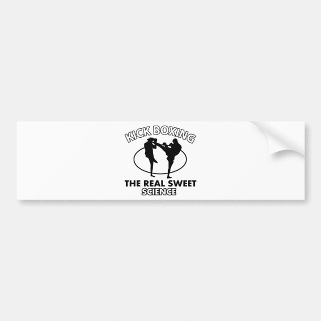 Kickboxing kampsportdesigner bildekal (Framsidan)