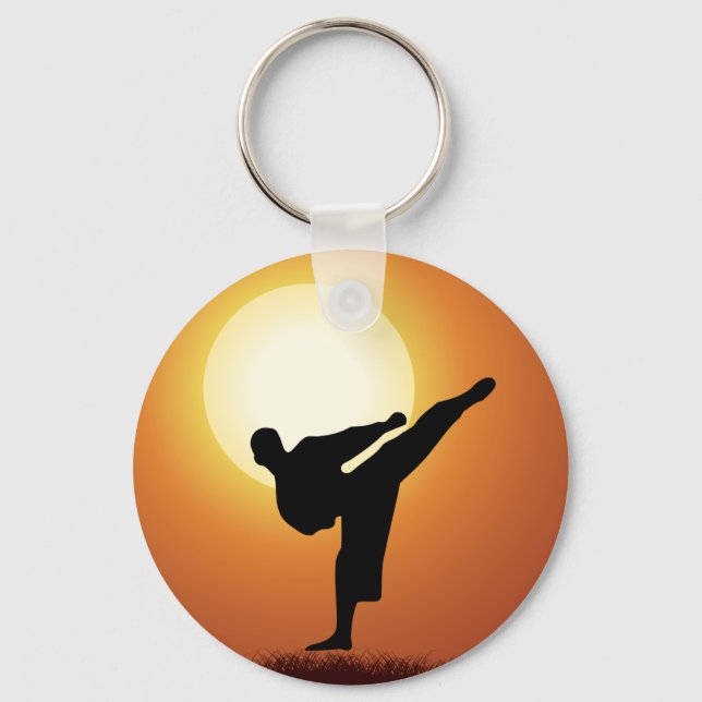 Kickboxing - Karate Keychain Nyckelring (Framsida)