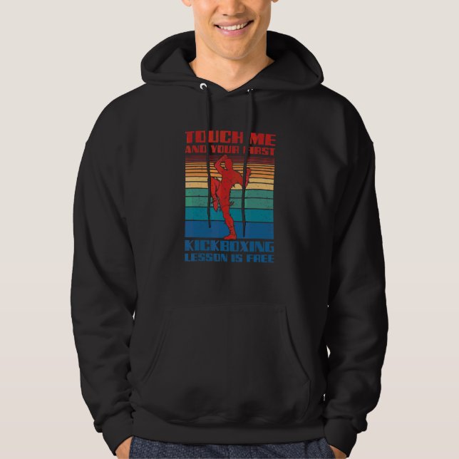 Kickboxing Karate Taekwondo Martial Training Athle Hoodie (Framsida)