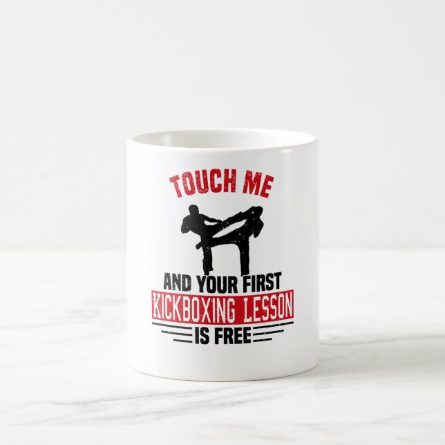 Kickboxing Kickboxer Martial Arts Boxer Sparring Kaffemugg (Center)