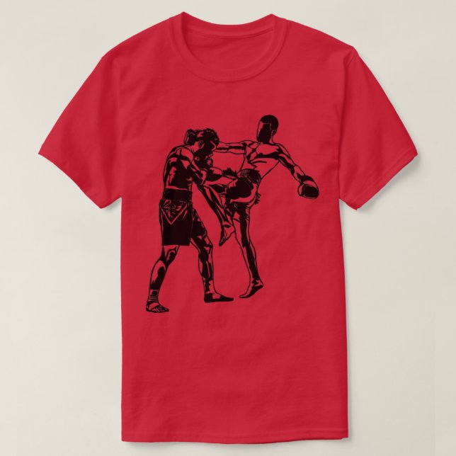 Kickboxing Kickboxer MMA T Shirt (Design framsida)