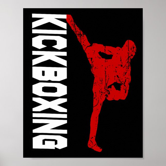 Kickboxing Kickboxing Martial Arts Sparring Boxing Poster (Framsidan)